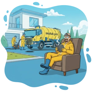 Чистка та вивезення відходів із септика потужним обладнанням по Києву.